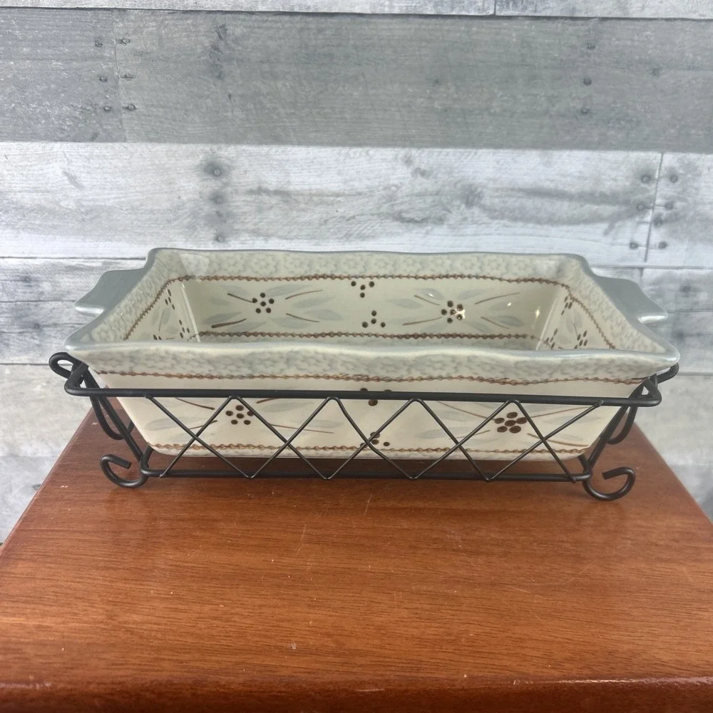 Temp-tations By Tara Old World Gray Loaf Pan With Rack